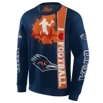 utsa roadrunners football heartbeat orange hoodie best selling