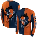 utsa roadrunners heartbeat graphic orange hoodie best selling