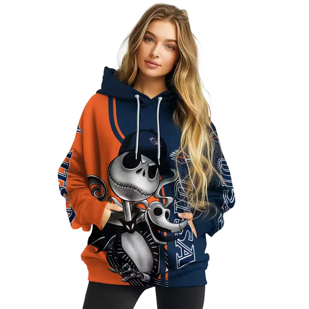 utsa roadrunners jack skellington orange hoodie high quality utsa roadrunners jack skellington orange hoodie high quality