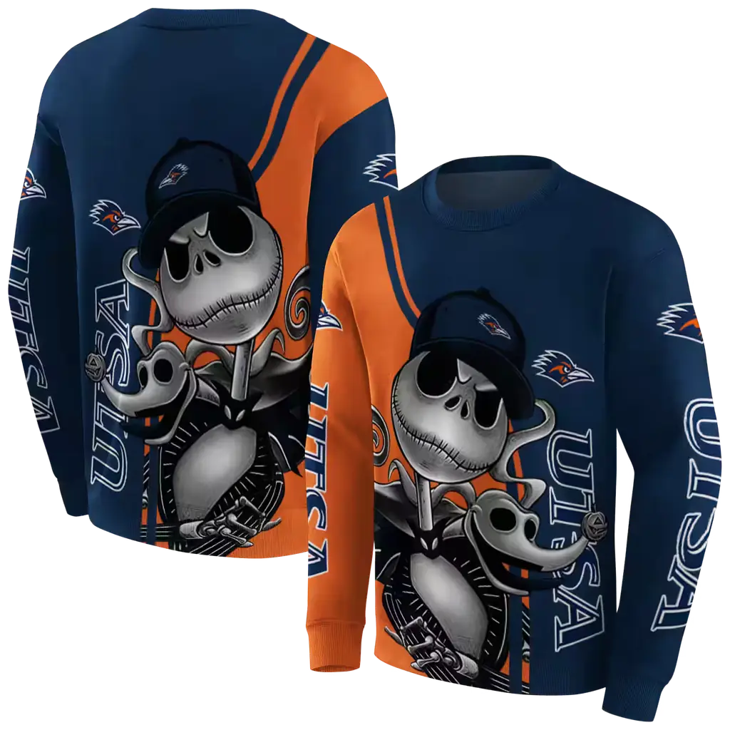 utsa roadrunners jack skellington orange hoodie premium grade utsa roadrunners jack skellington orange hoodie premium grade