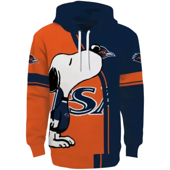 utsa roadrunners playful snoopy orange hoodie best selling