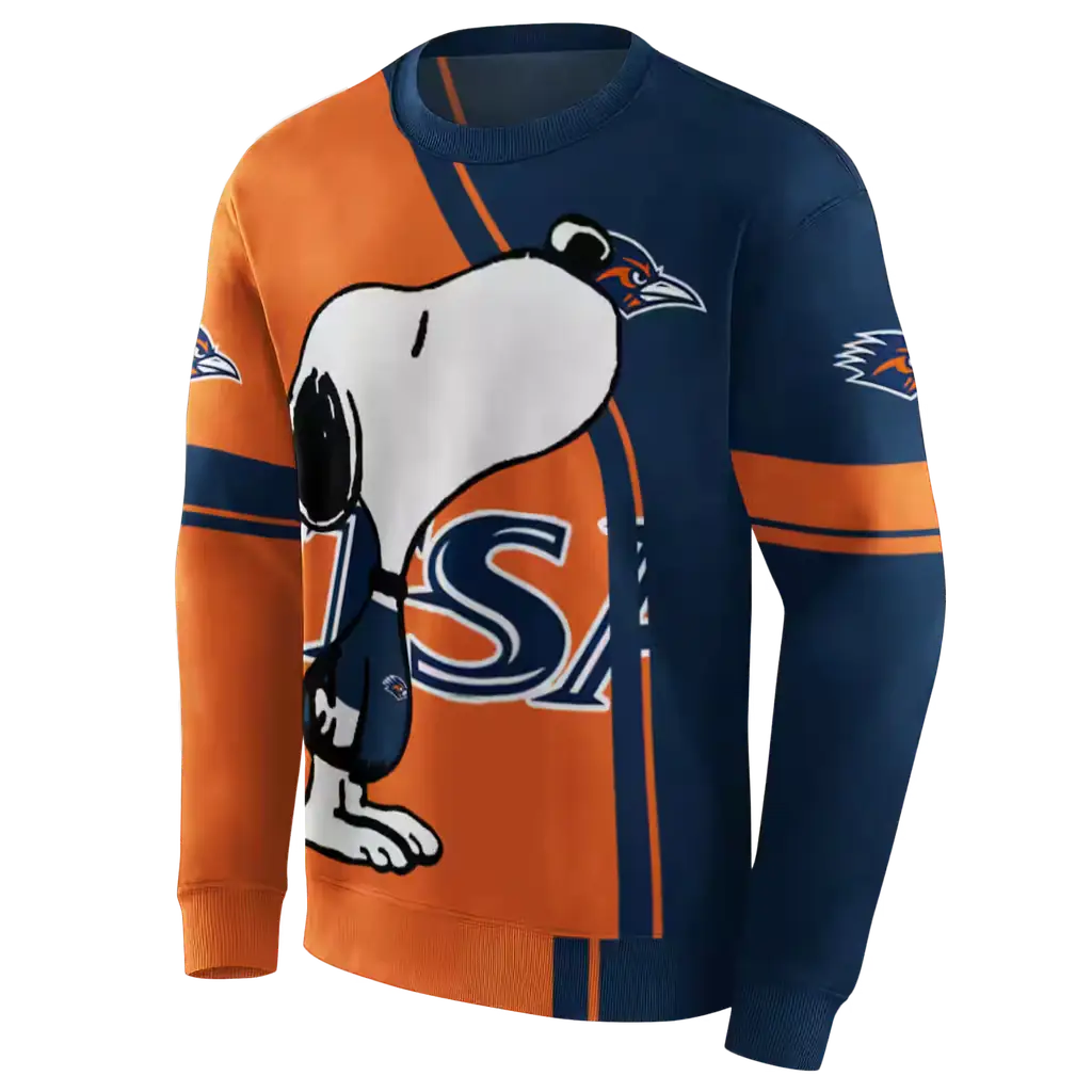 utsa roadrunners playful snoopy orange hoodie new arrival utsa roadrunners playful snoopy orange hoodie new arrival