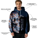 utsa roadrunners skull motif orange black hoodie best selling