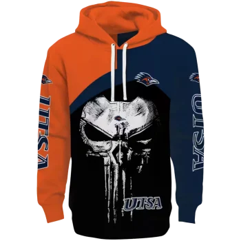 utsa roadrunners skull punisher blue black hoodie best selling