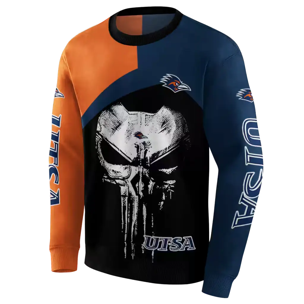 utsa roadrunners skull punisher blue black hoodie new arrival utsa roadrunners skull punisher blue black hoodie new arrival
