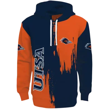 utsa roadrunners splatter effect orange hoodie best selling