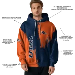 utsa roadrunners splatter effect orange hoodie best selling