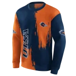 utsa roadrunners splatter effect orange hoodie best selling