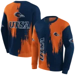 utsa roadrunners splatter effect orange hoodie best selling