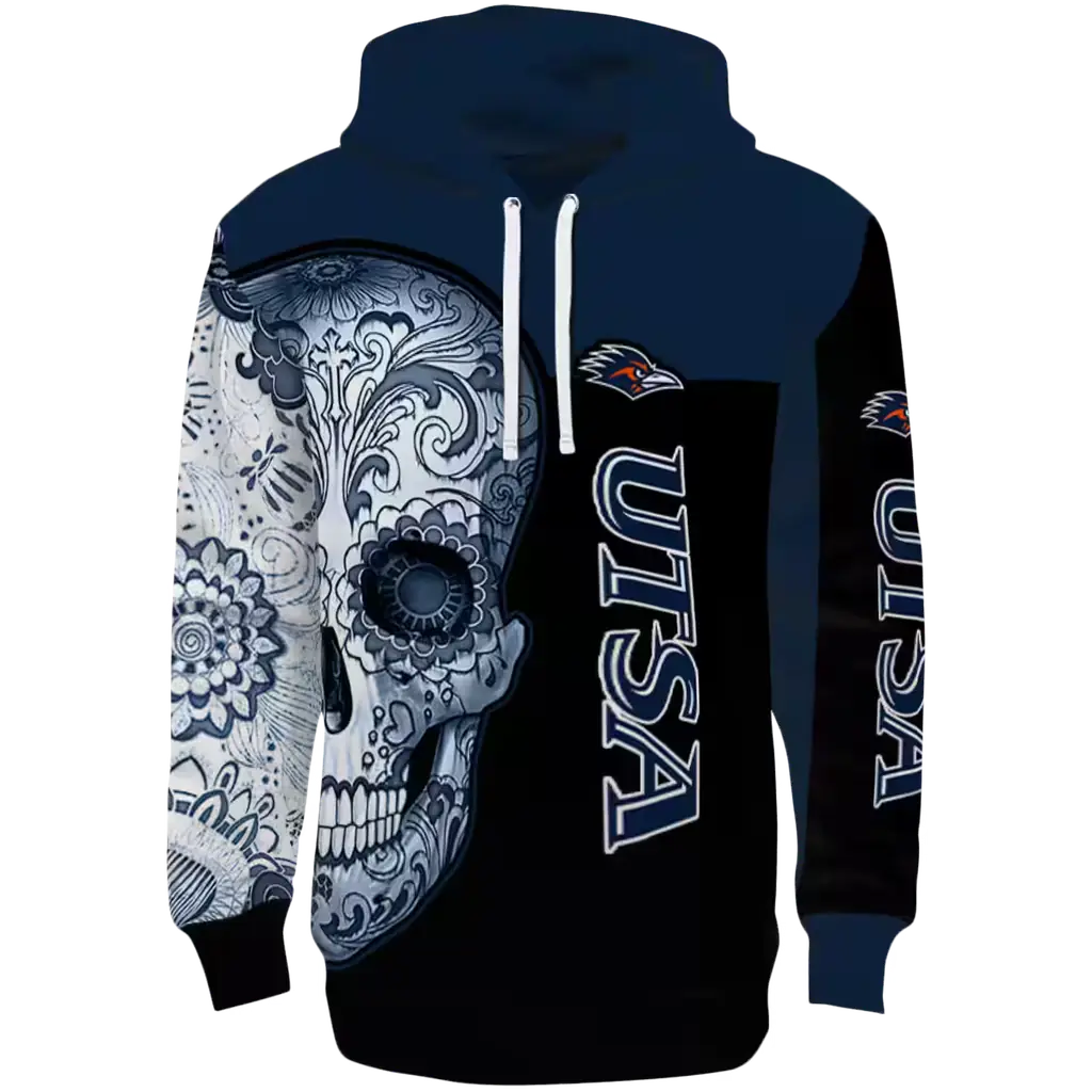 utsa roadrunners sugar skull orange black hoodie best selling utsa roadrunners sugar skull orange black hoodie best selling