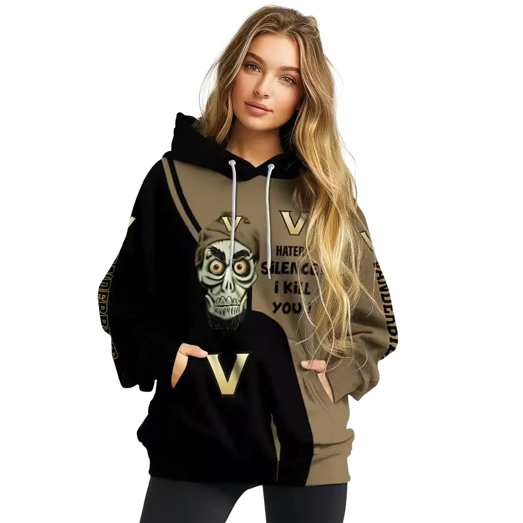 vanderbilt commodores achmed skull black hoodie high quality vanderbilt commodores achmed skull black hoodie high quality