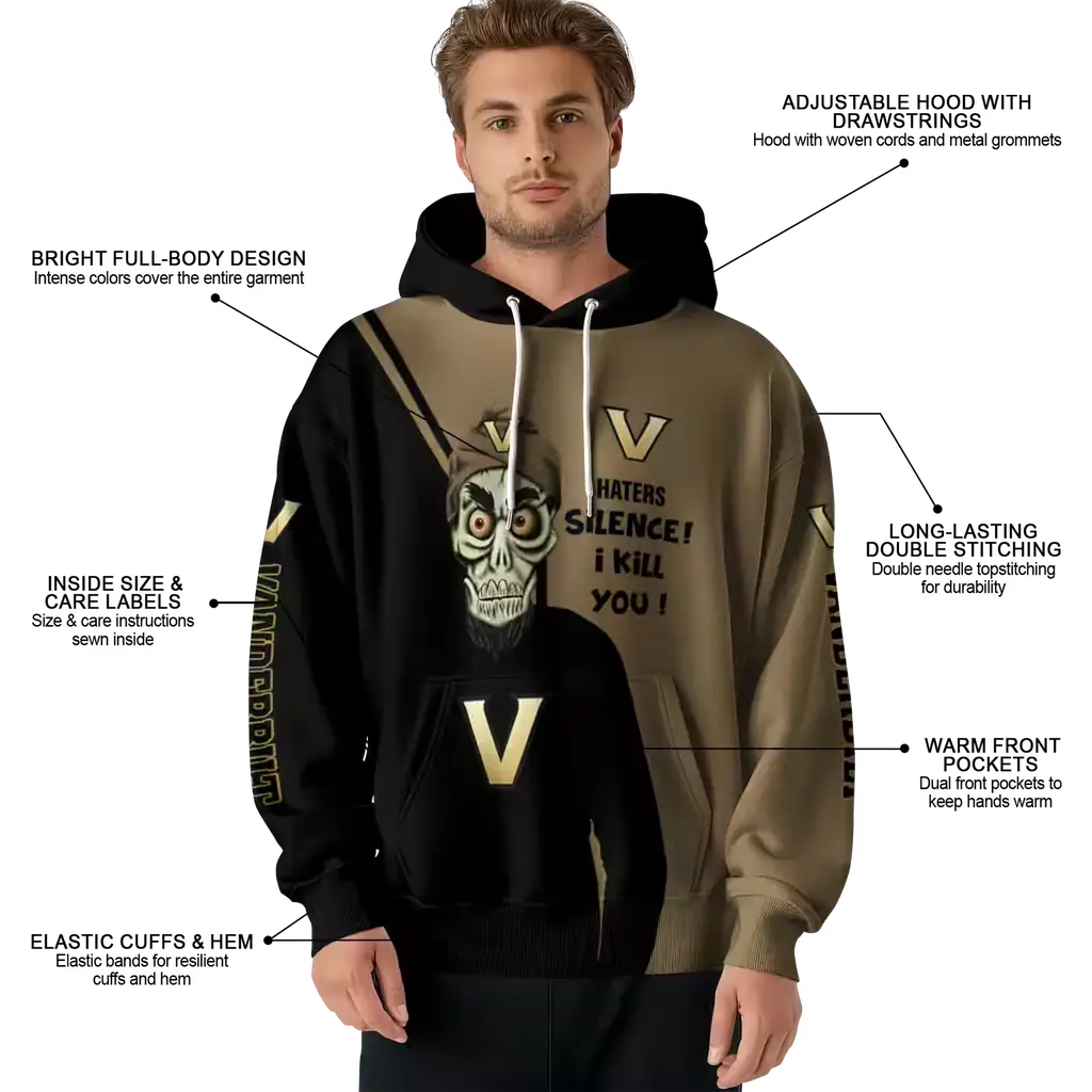 vanderbilt commodores achmed skull black hoodie latest model vanderbilt commodores achmed skull black hoodie latest model