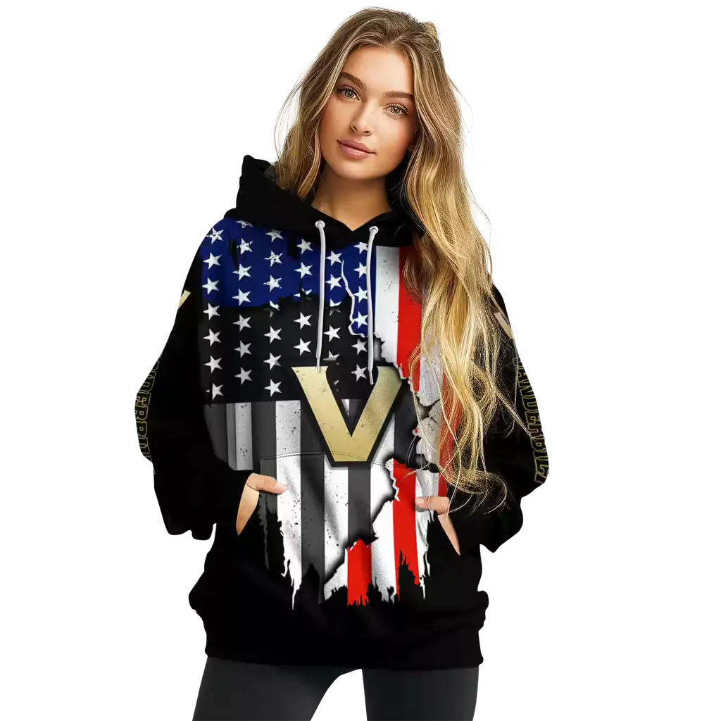 vanderbilt commodores american pride black hoodie high quality vanderbilt commodores american pride black hoodie high quality