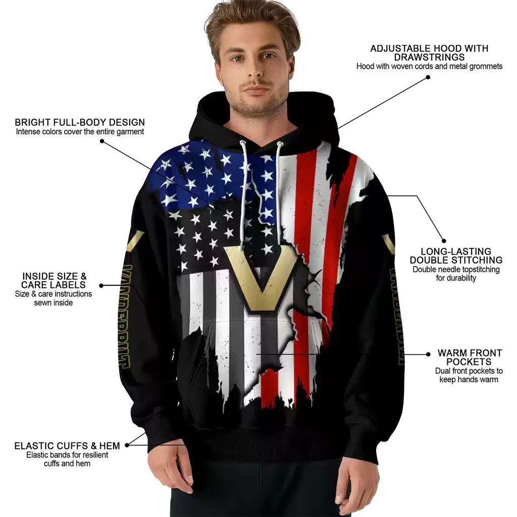 vanderbilt commodores american pride black hoodie latest model vanderbilt commodores american pride black hoodie latest model