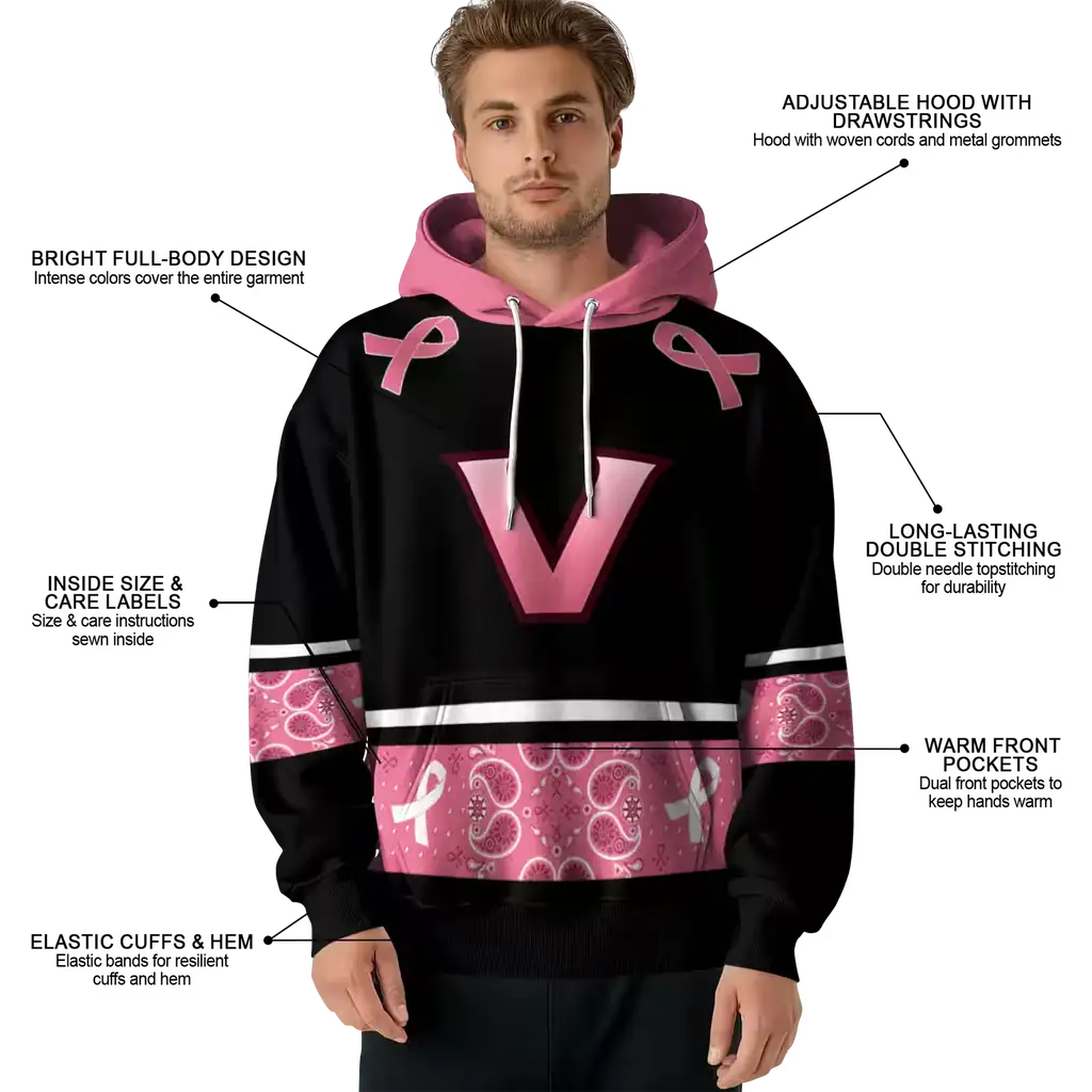 vanderbilt commodores awareness ribbon black pink hoodie latest model vanderbilt commodores awareness ribbon black pink hoodie latest model