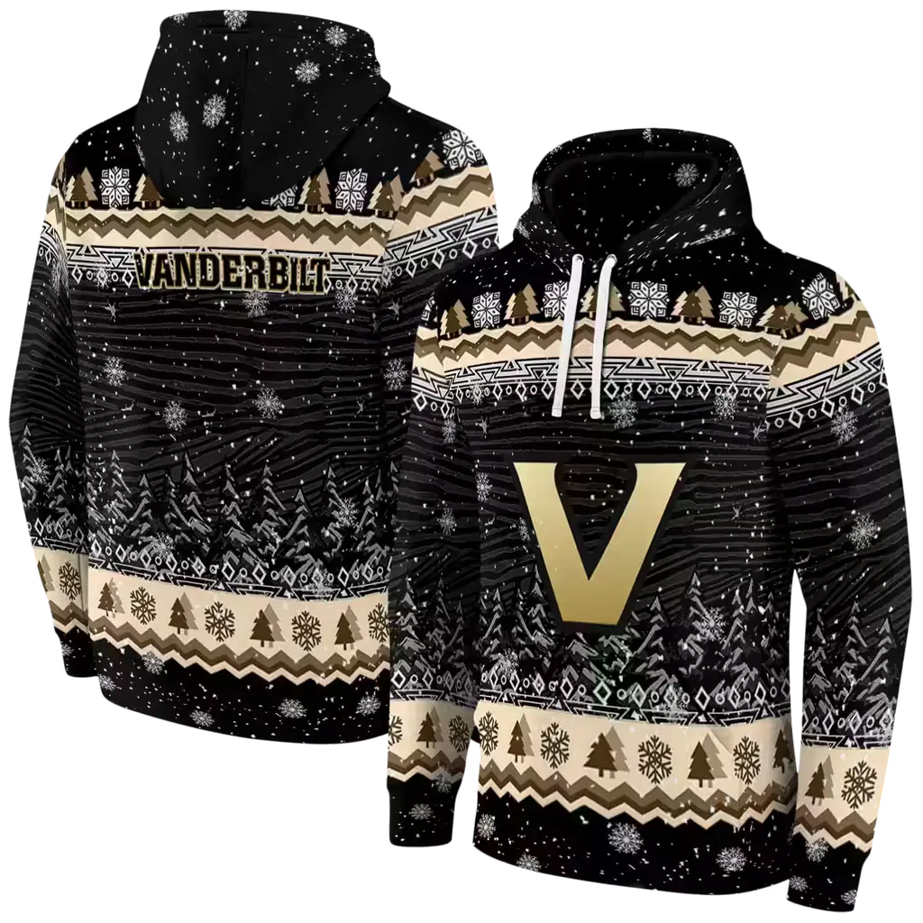 vanderbilt commodores christmas trees black hoodie fashion forward vanderbilt commodores christmas trees black hoodie fashion forward
