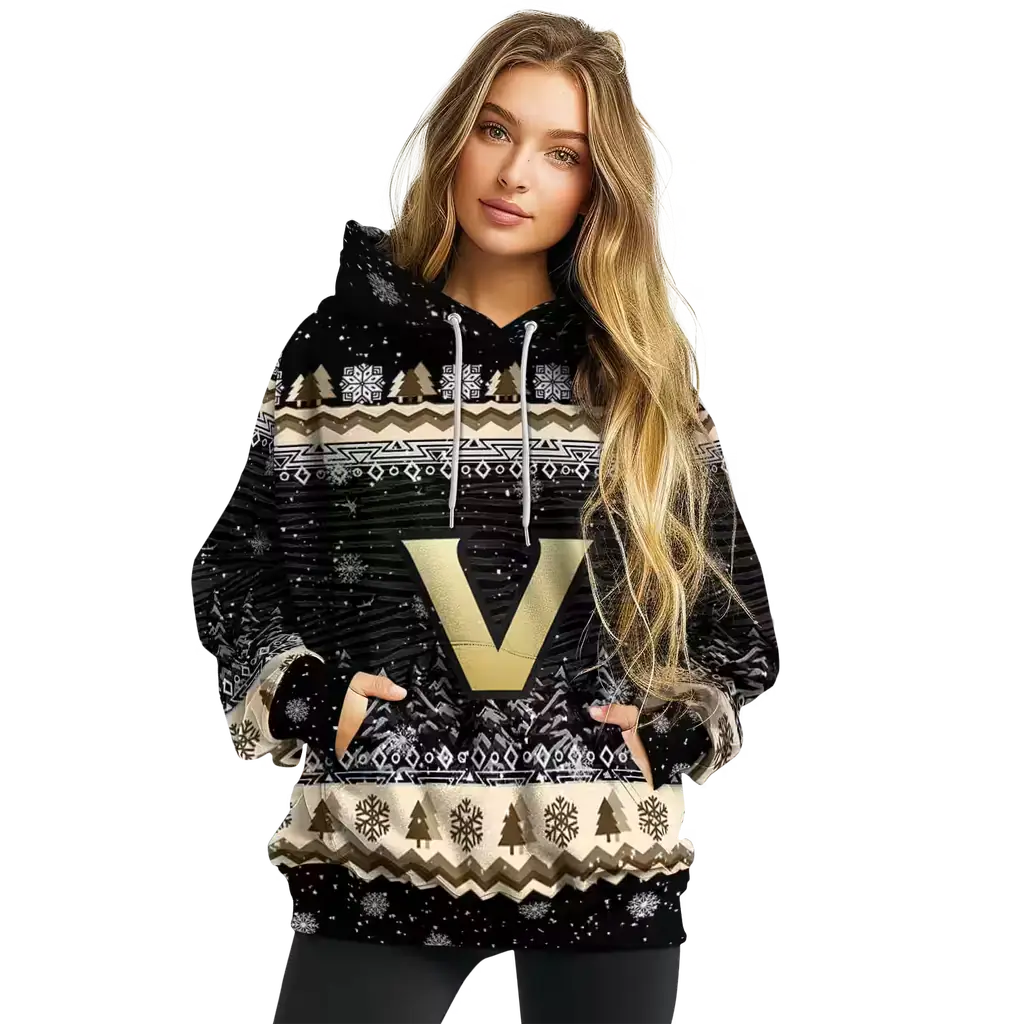 vanderbilt commodores christmas trees black hoodie high quality vanderbilt commodores christmas trees black hoodie high quality