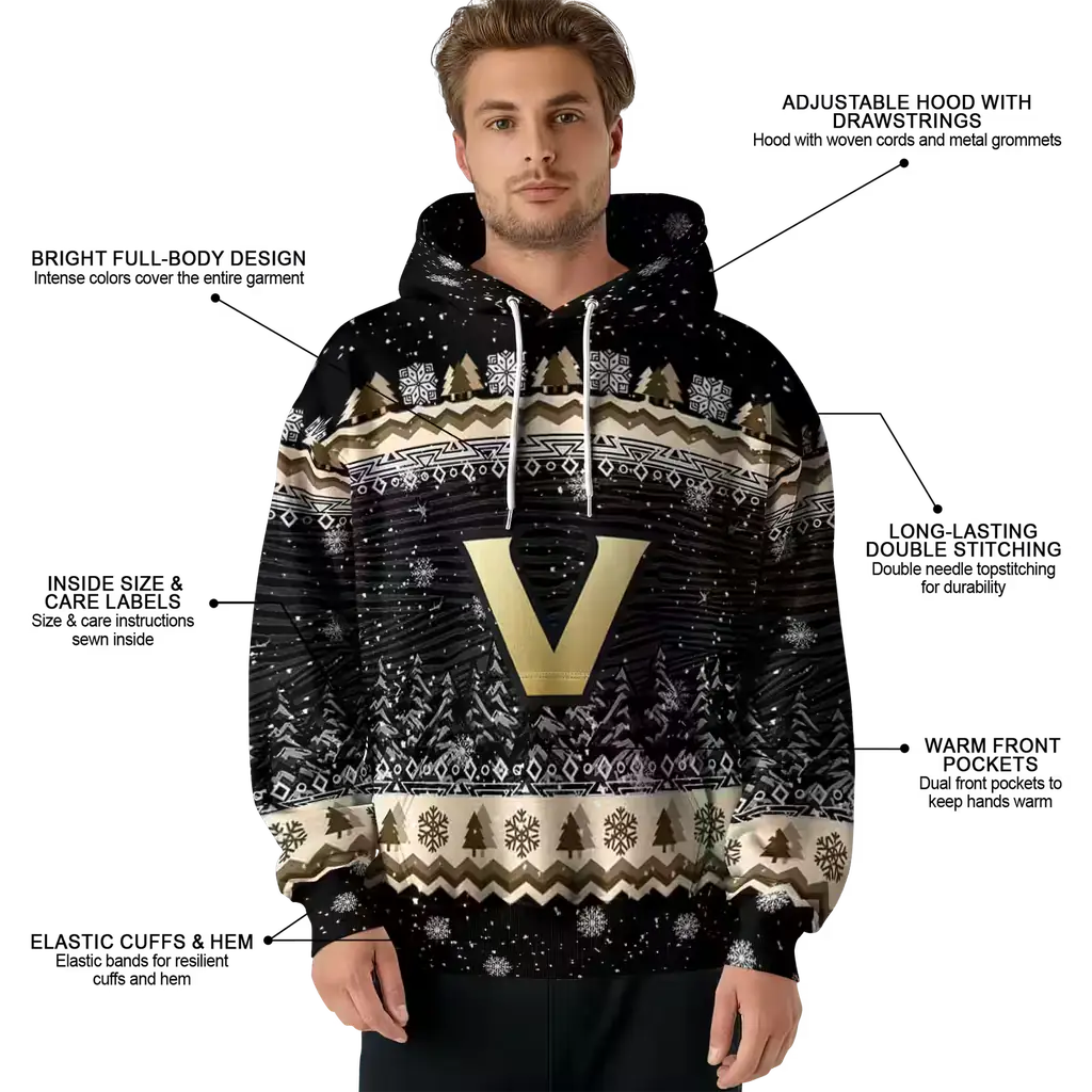 vanderbilt commodores christmas trees black hoodie latest model vanderbilt commodores christmas trees black hoodie latest model