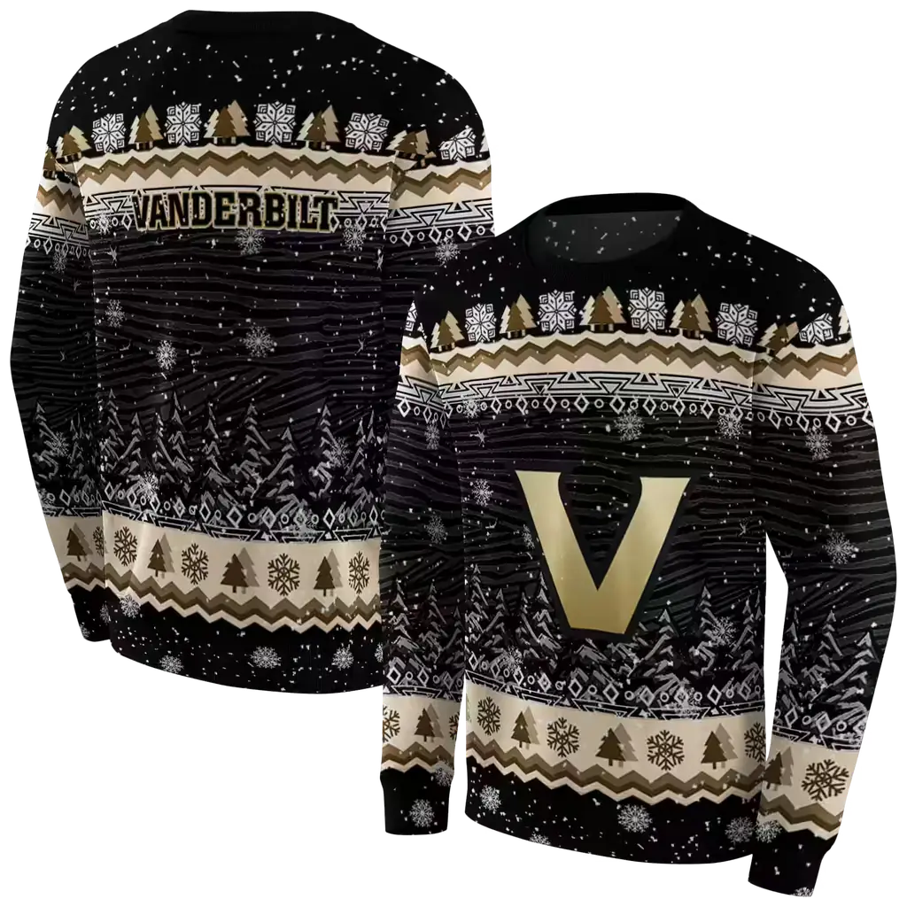 vanderbilt commodores christmas trees black hoodie premium grade vanderbilt commodores christmas trees black hoodie premium grade