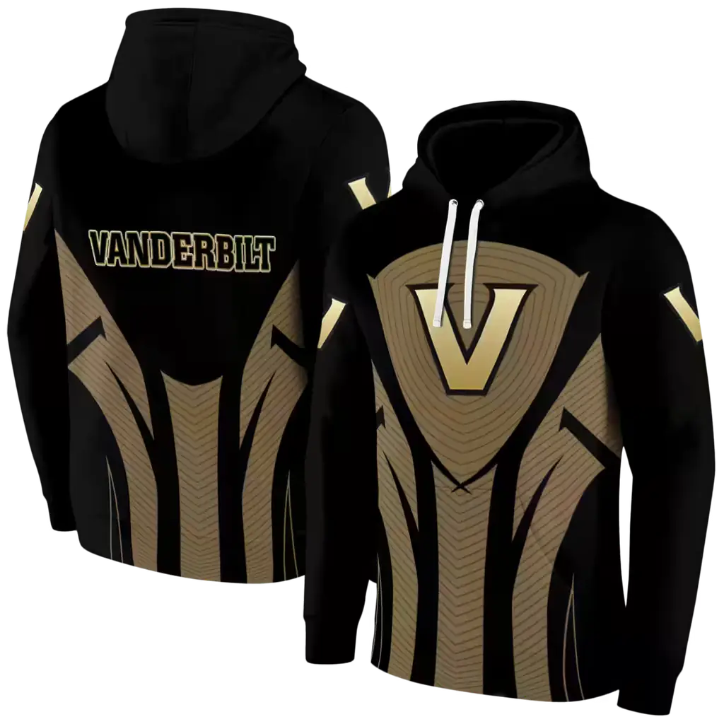 vanderbilt commodores concentric lines black hoodie fashion forward vanderbilt commodores concentric lines black hoodie fashion forward