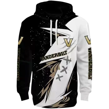 vanderbilt commodores dynamic slash black white hoodie best selling
