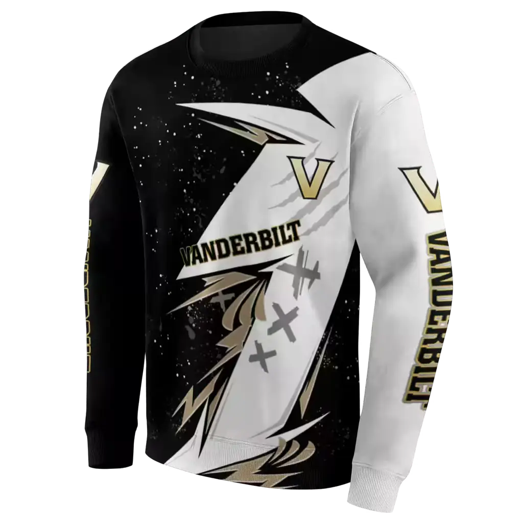 vanderbilt commodores dynamic slash black white hoodie new arrival vanderbilt commodores dynamic slash black white hoodie new arrival