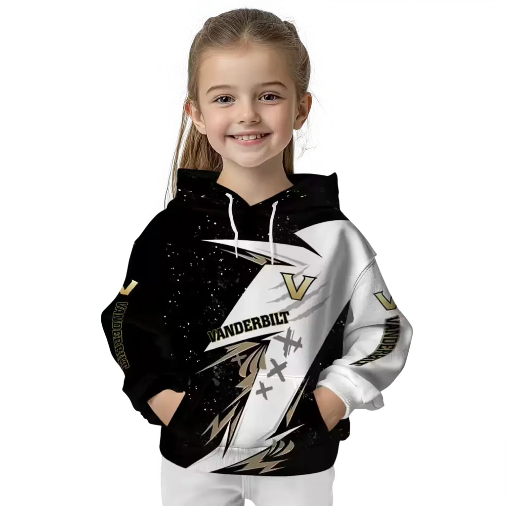 vanderbilt commodores dynamic slash black white hoodie top rated vanderbilt commodores dynamic slash black white hoodie top rated