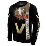 vanderbilt commodores football heartbeat black hoodie best selling