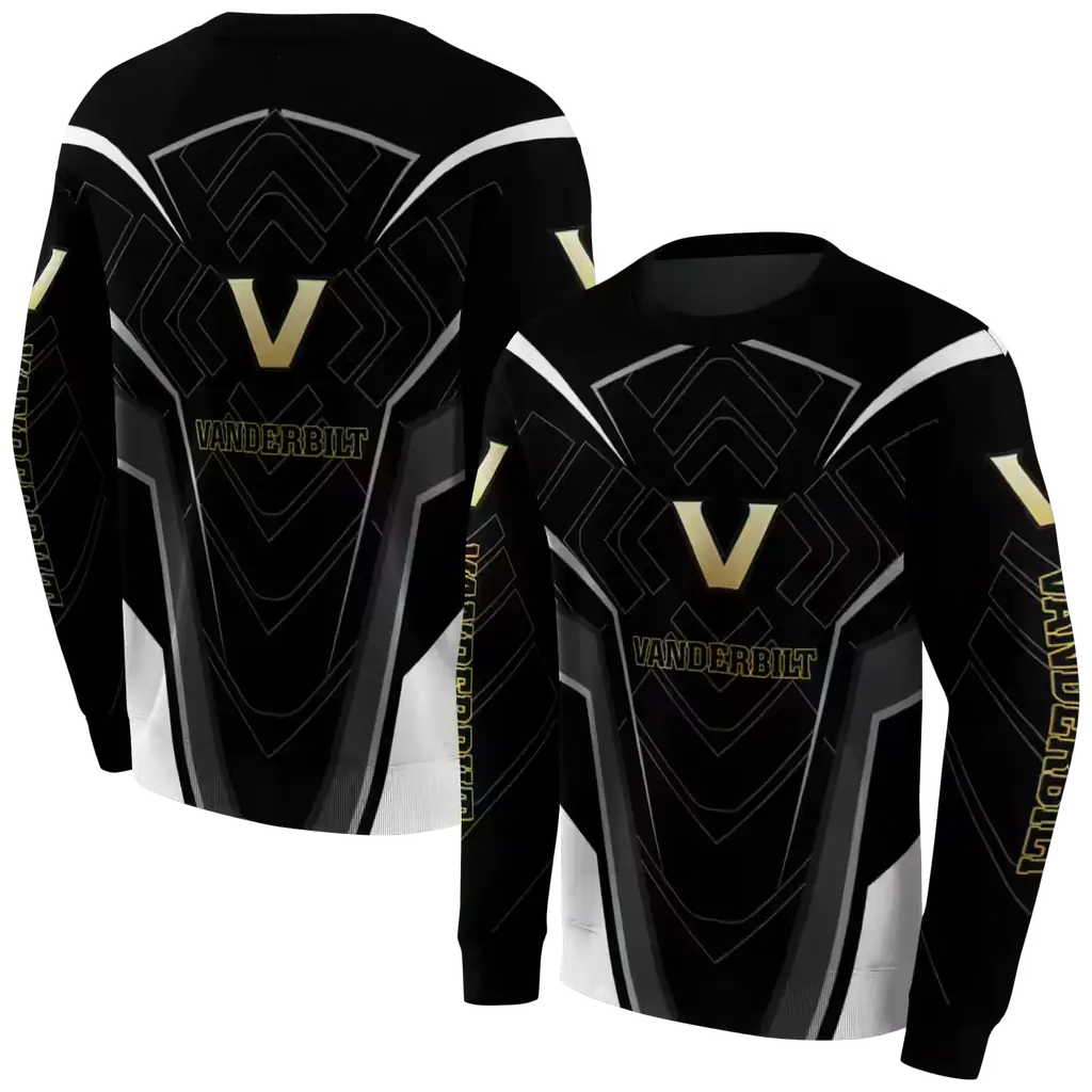 vanderbilt commodores futuristic pattern black hoodie premium grade vanderbilt commodores futuristic pattern black hoodie premium grade