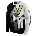 vanderbilt commodores graphic punisher black white hoodie best selling