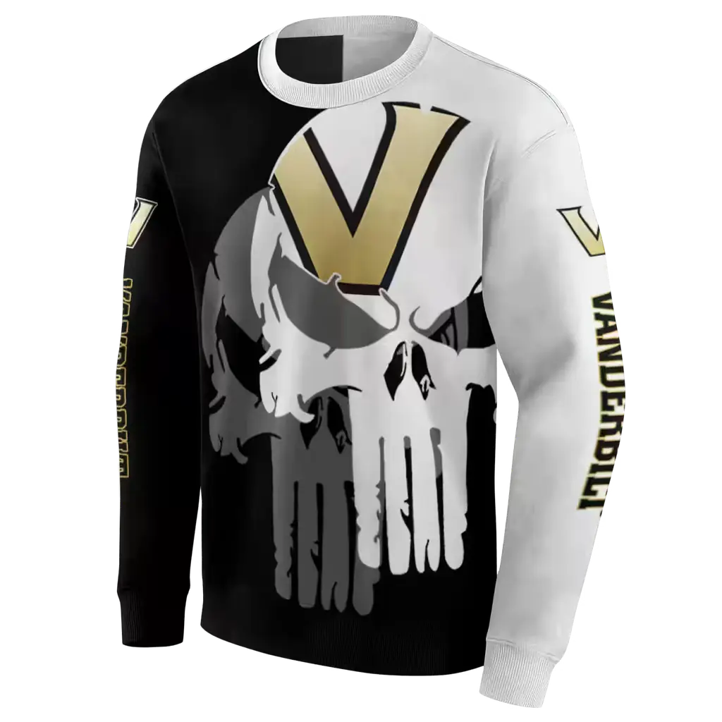 vanderbilt commodores graphic punisher black white hoodie new arrival vanderbilt commodores graphic punisher black white hoodie new arrival