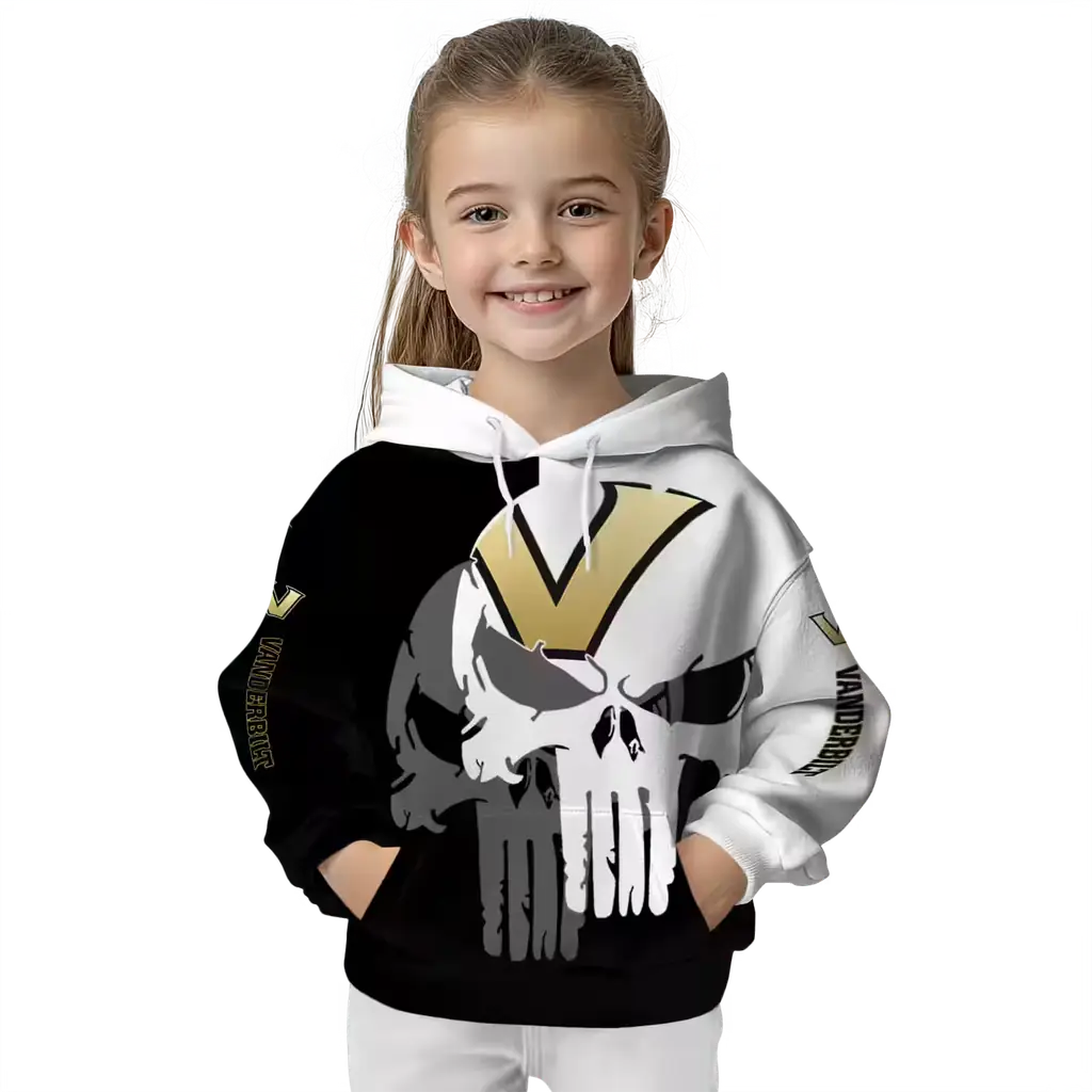 vanderbilt commodores graphic punisher black white hoodie top rated vanderbilt commodores graphic punisher black white hoodie top rated