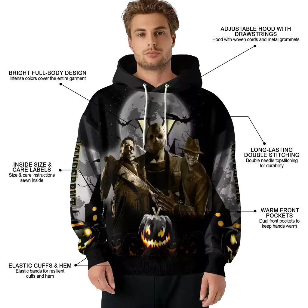 vanderbilt commodores halloween vibes black hoodie latest model vanderbilt commodores halloween vibes black hoodie latest model