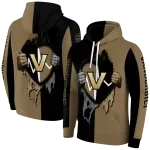 vanderbilt commodores heartbeat graphic black hoodie best selling