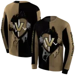 vanderbilt commodores heartbeat graphic black hoodie best selling