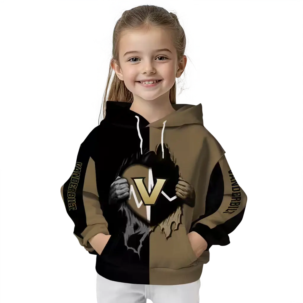 vanderbilt commodores heartbeat graphic black hoodie top rated vanderbilt commodores heartbeat graphic black hoodie top rated