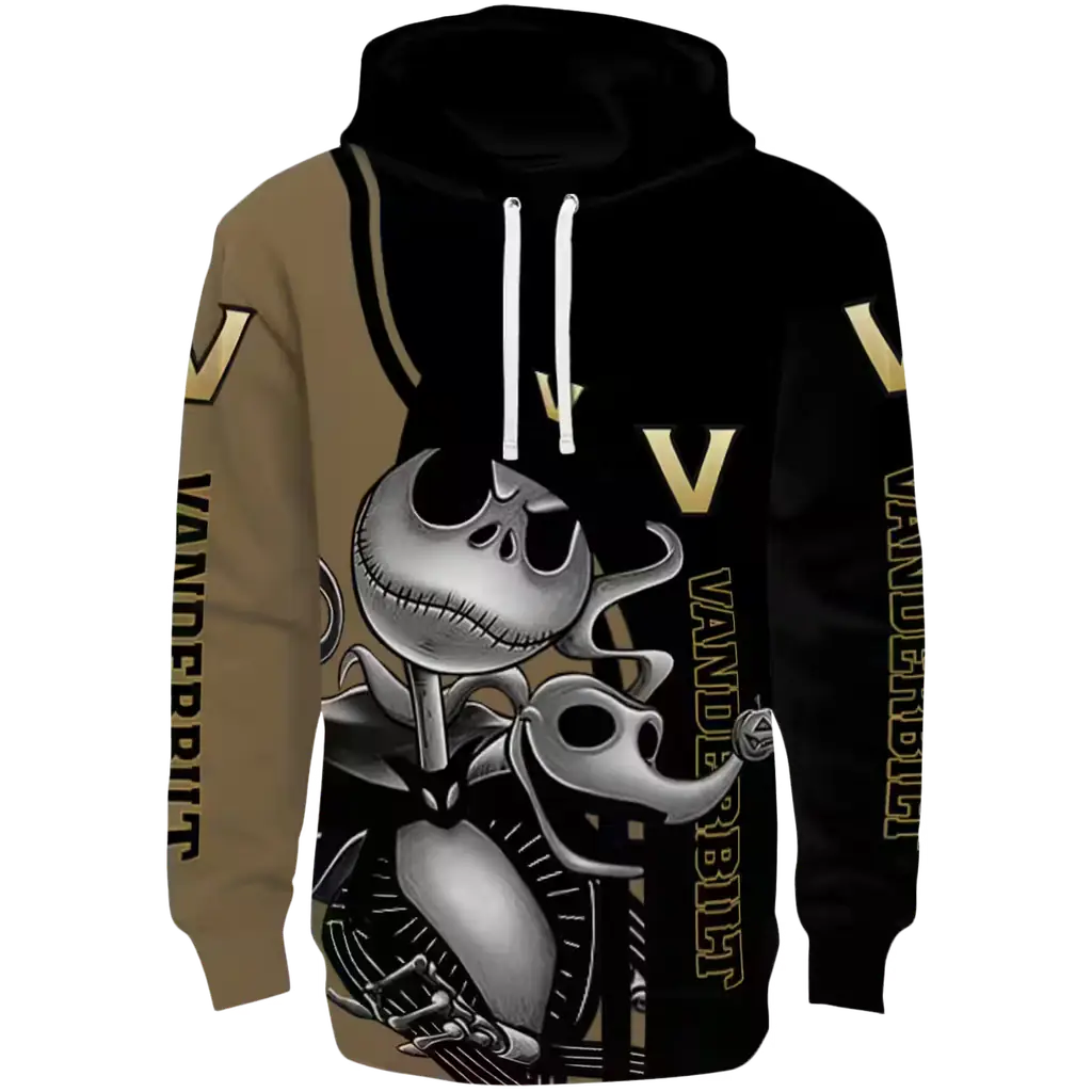 vanderbilt commodores jack skellington black hoodie best selling vanderbilt commodores jack skellington black hoodie best selling