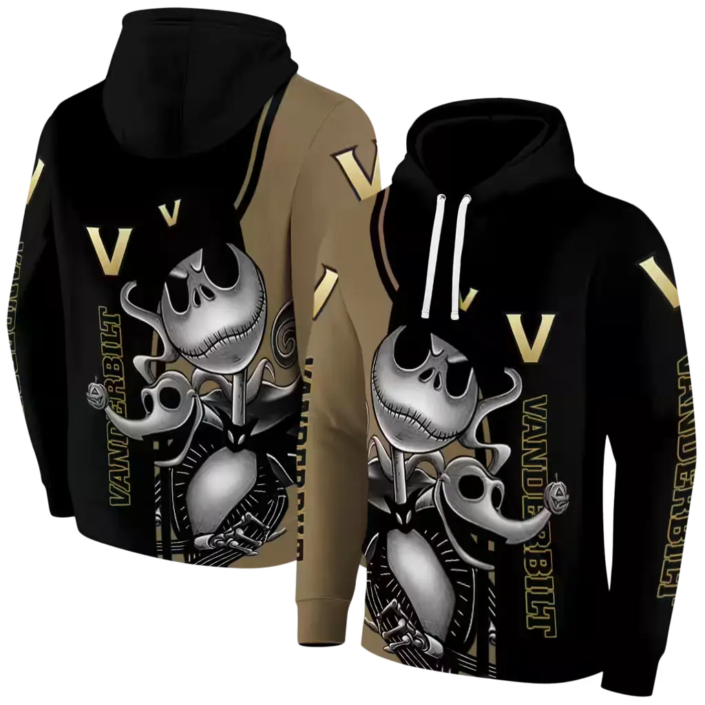 vanderbilt commodores jack skellington black hoodie fashion forward vanderbilt commodores jack skellington black hoodie fashion forward
