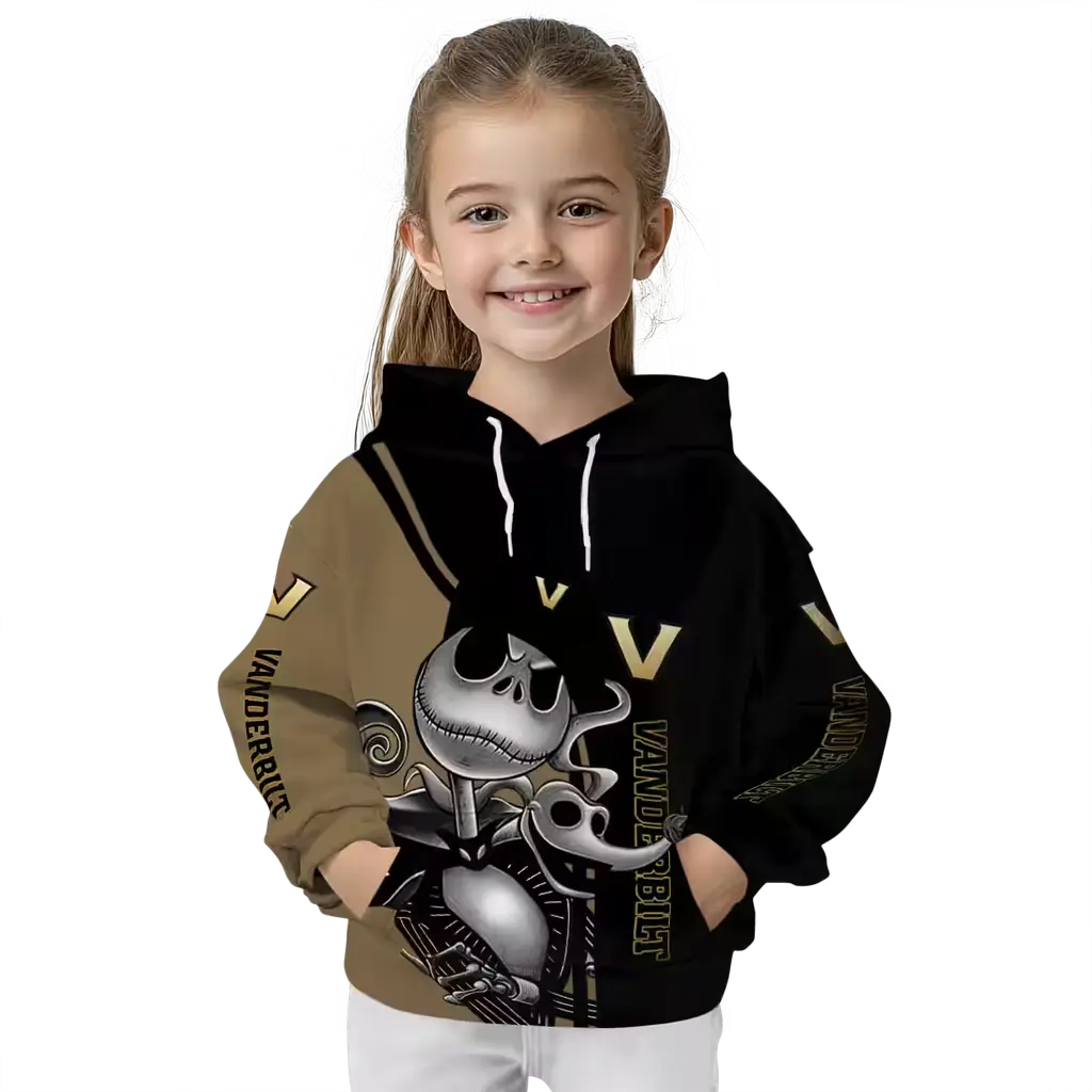vanderbilt commodores jack skellington black hoodie top rated vanderbilt commodores jack skellington black hoodie top rated