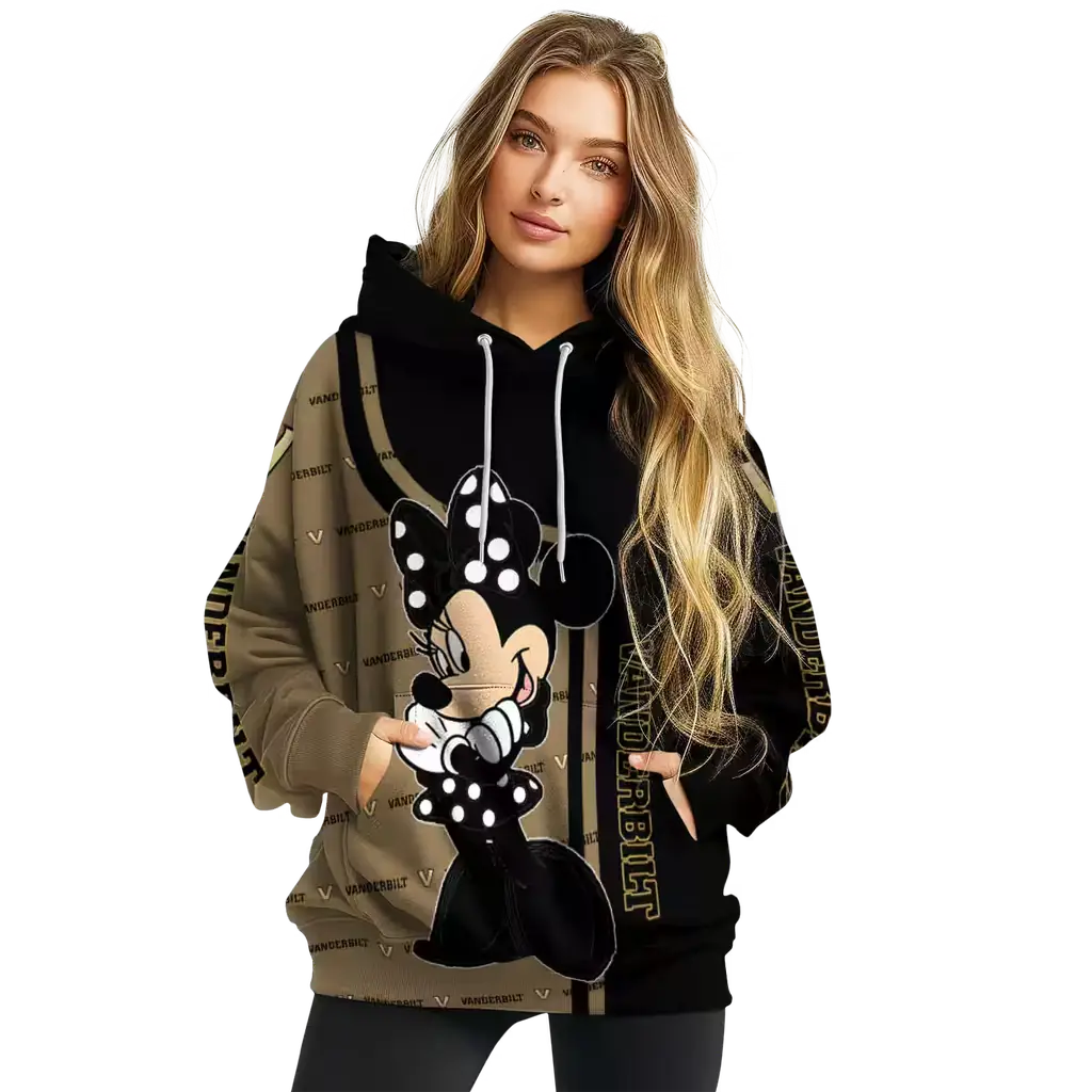 vanderbilt commodores minnie mouse black hoodie high quality vanderbilt commodores minnie mouse black hoodie high quality