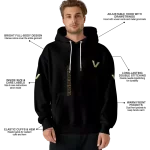 vanderbilt commodores monogram pattern black hoodie best selling