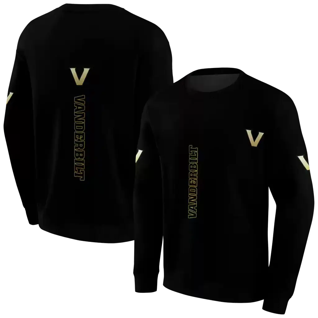 vanderbilt commodores monogram pattern black hoodie premium grade vanderbilt commodores monogram pattern black hoodie premium grade