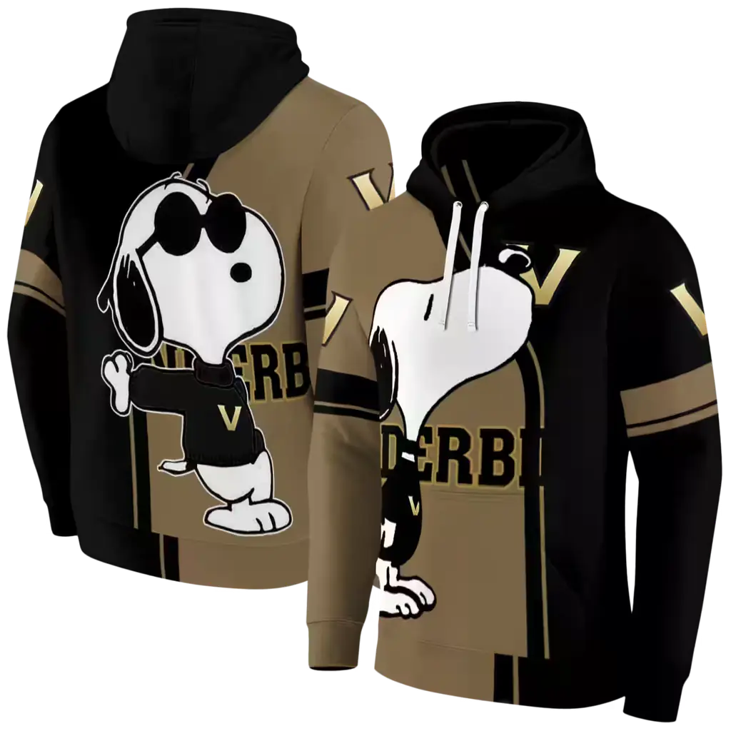 vanderbilt commodores playful snoopy black hoodie fashion forward vanderbilt commodores playful snoopy black hoodie fashion forward
