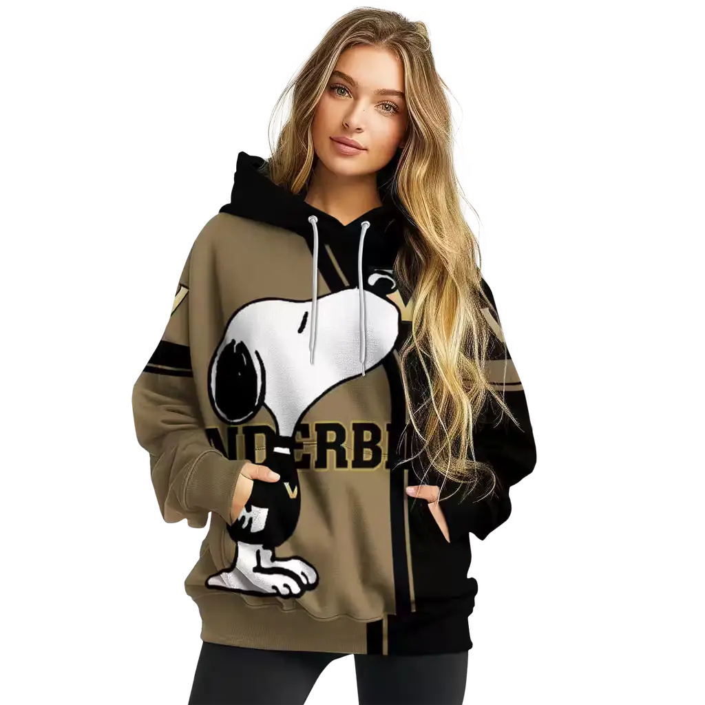 vanderbilt commodores playful snoopy black hoodie high quality vanderbilt commodores playful snoopy black hoodie high quality