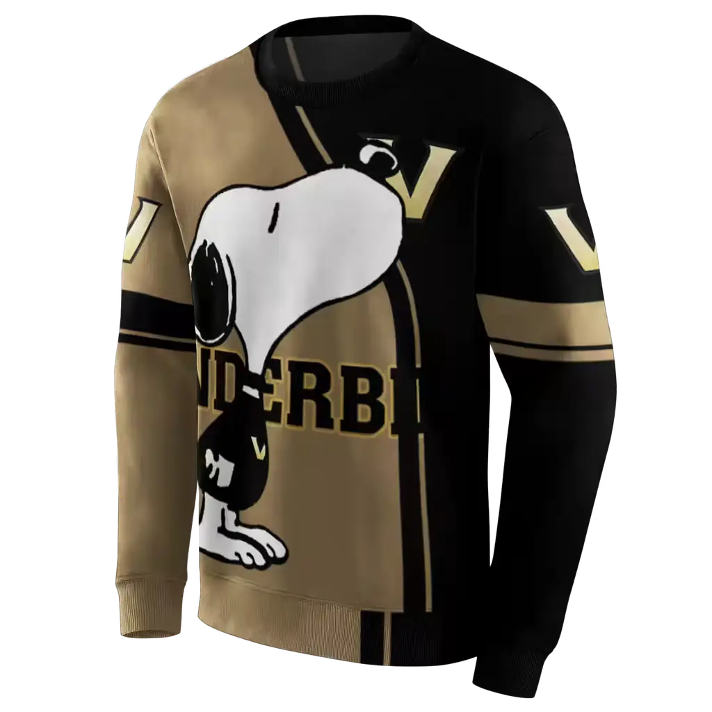 vanderbilt commodores playful snoopy black hoodie new arrival vanderbilt commodores playful snoopy black hoodie new arrival