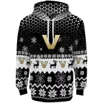 vanderbilt commodores reindeer motif black hoodie best selling