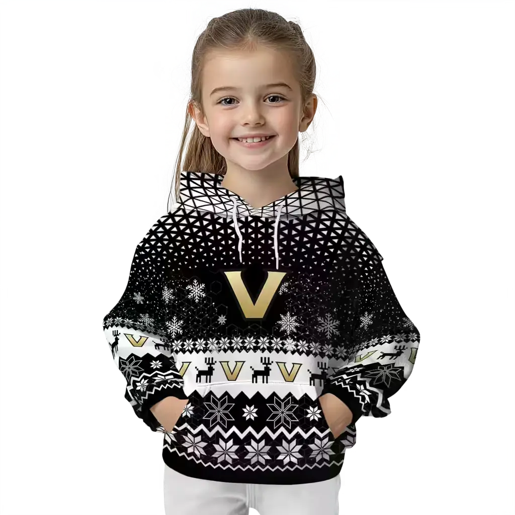 vanderbilt commodores reindeer motif black hoodie top rated vanderbilt commodores reindeer motif black hoodie top rated