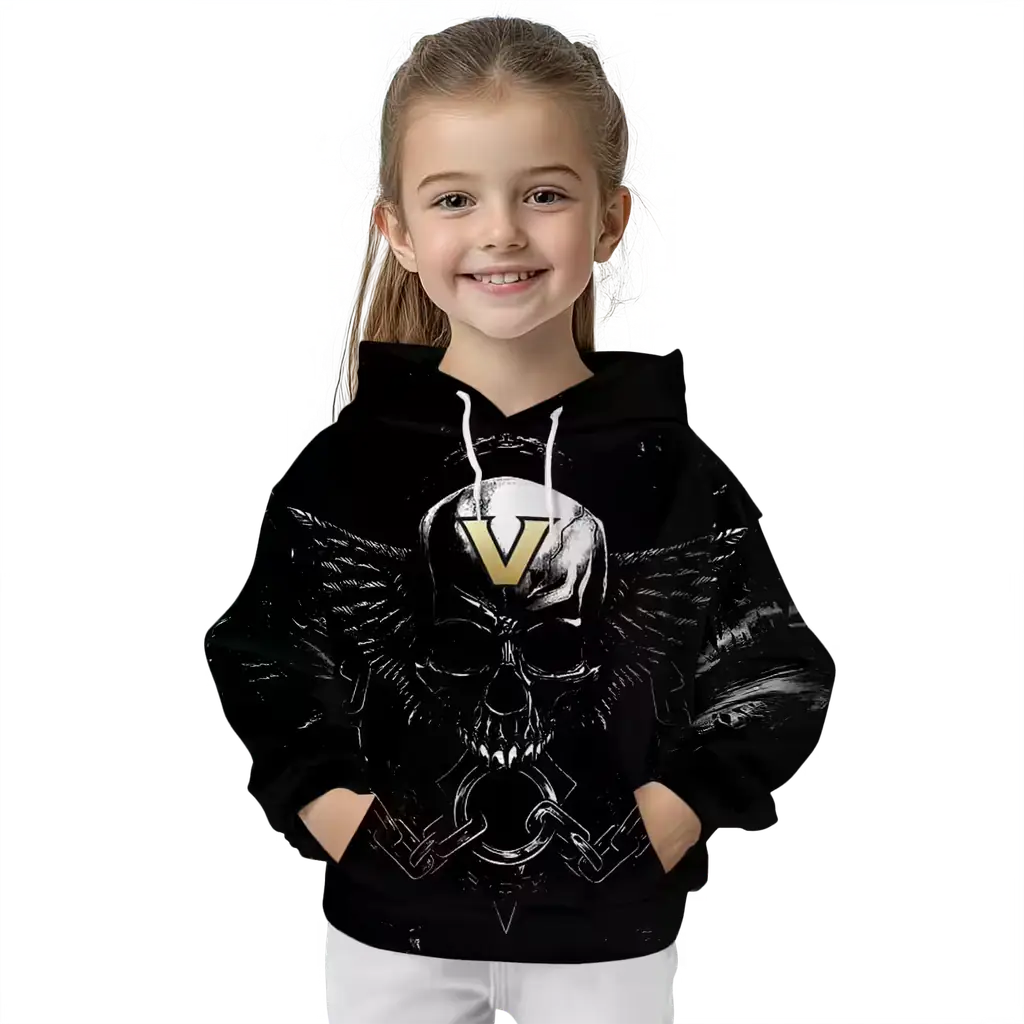 vanderbilt commodores skull artwork black hoodie top rated vanderbilt commodores skull artwork black hoodie top rated