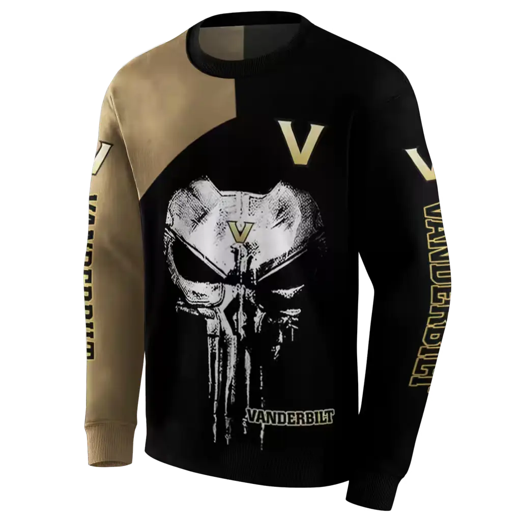 vanderbilt commodores skull punisher gold black hoodie new arrival vanderbilt commodores skull punisher gold black hoodie new arrival