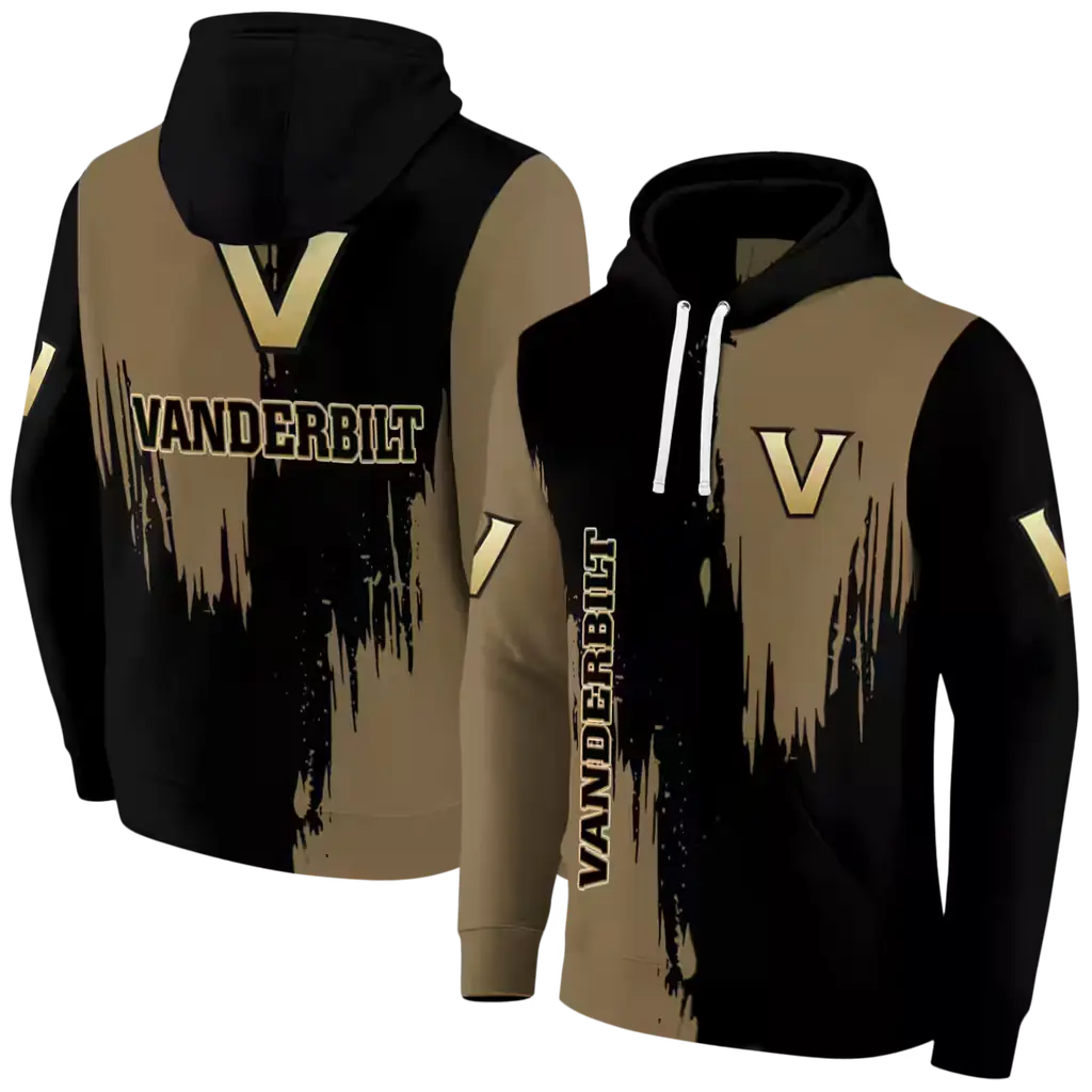 vanderbilt commodores splatter effect black hoodie fashion forward vanderbilt commodores splatter effect black hoodie fashion forward